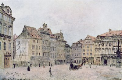 View of the North East Side of the Staromestsky Rynk in 1896, from 